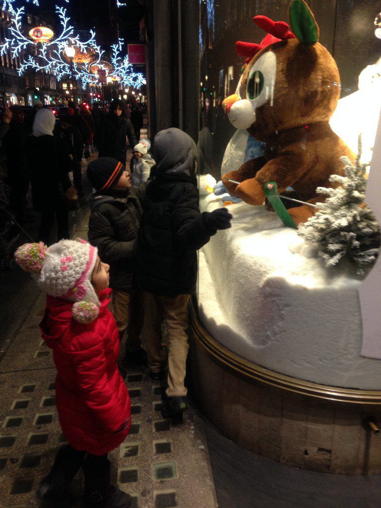 Looking at the window display of Hamleys